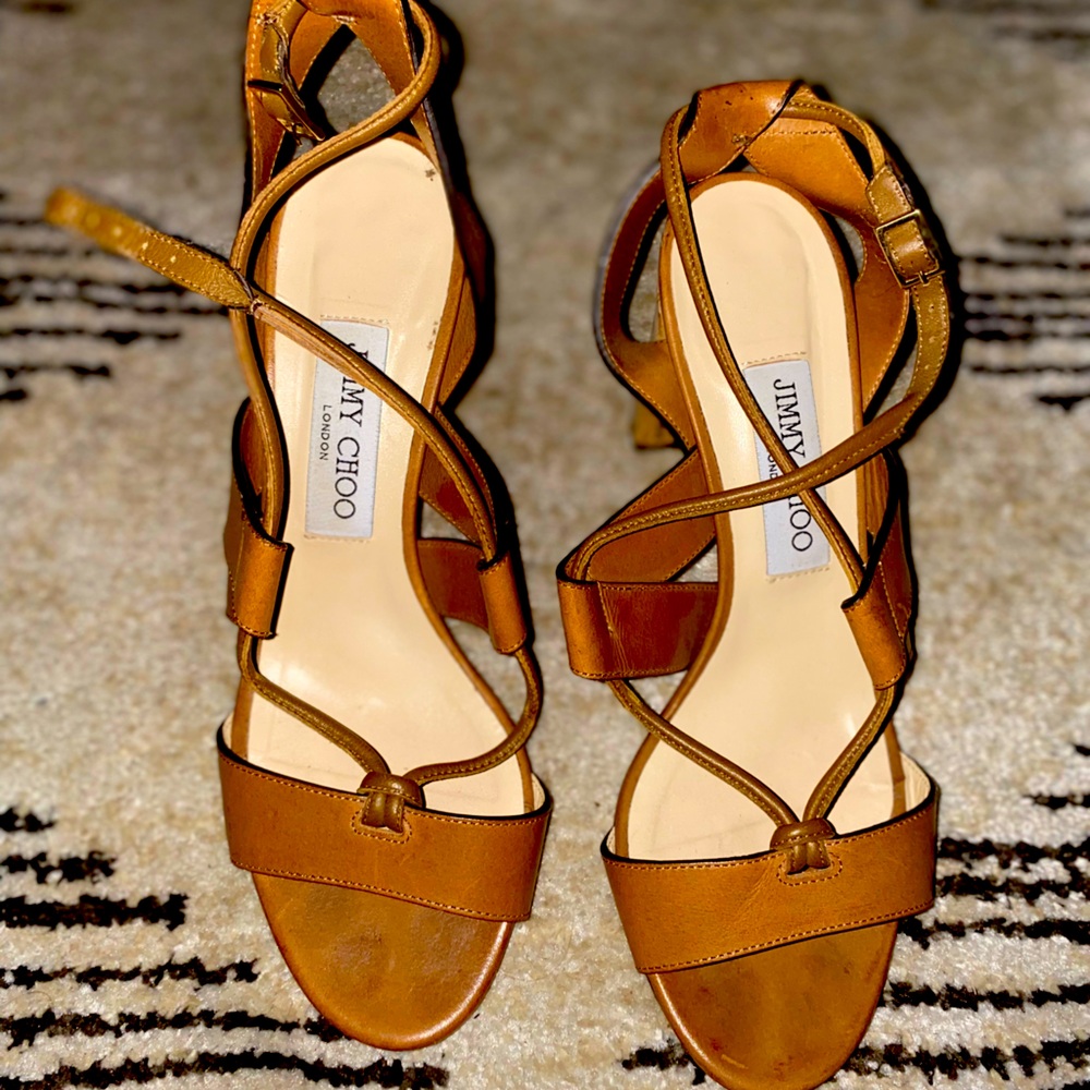 Jimmy choo sandals 37.5 gently worn